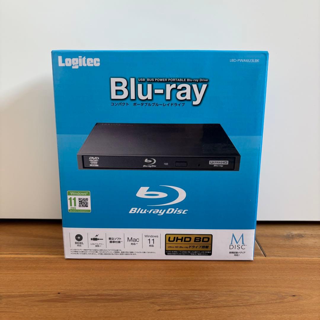 Logitec ポータブルブルーレイドライブ LBD-PNAU6J15X