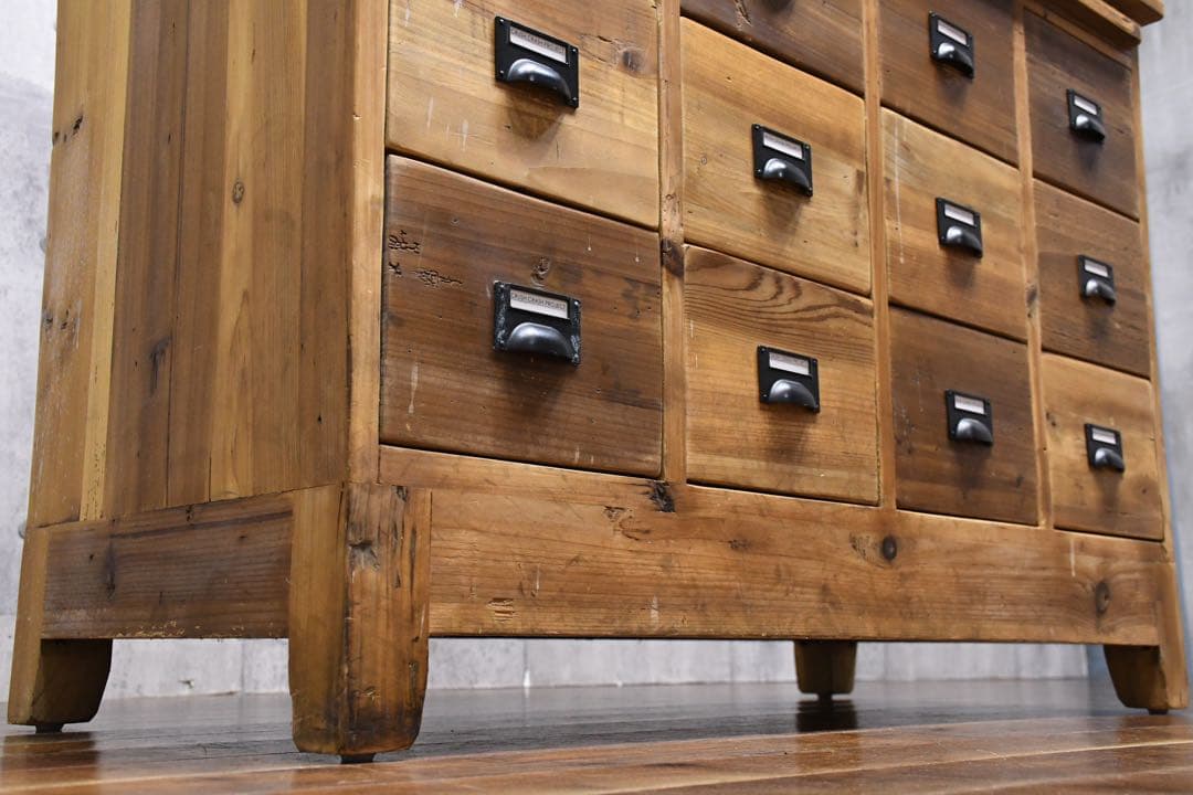 DLK108 ノットアンティークス グラム チェスト 4列3段 オールドウッド
