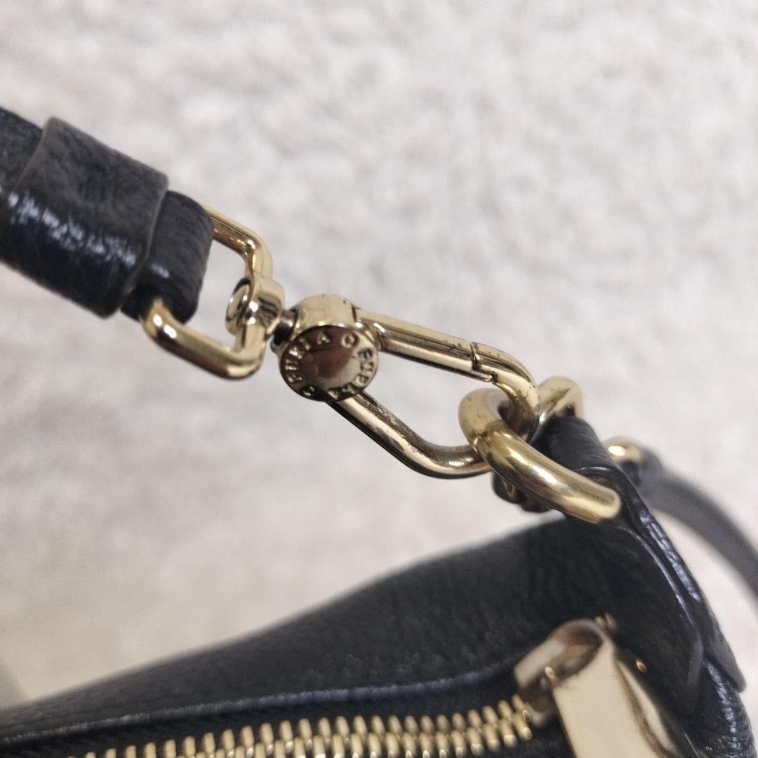 美品 フルラ ソフィー 2way ショルダーバッグ ブラック ハンド 金具ポーチ