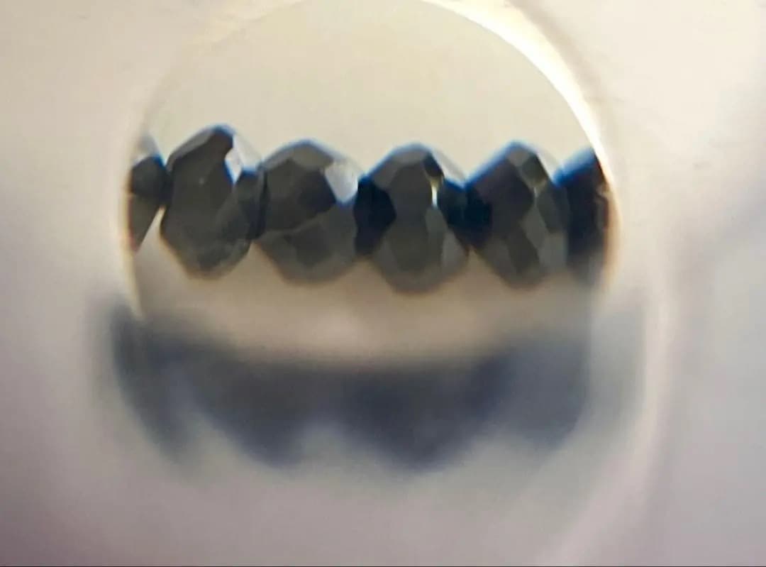 ブラックダイヤモンドネックレス 8g 金具シルバー925刻印 長期保存品