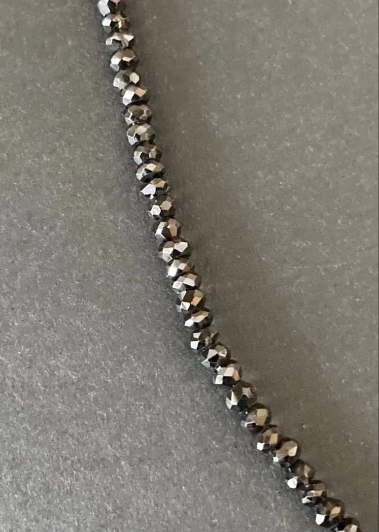 ブラックダイヤモンドネックレス 8g 金具シルバー925刻印 長期保存品