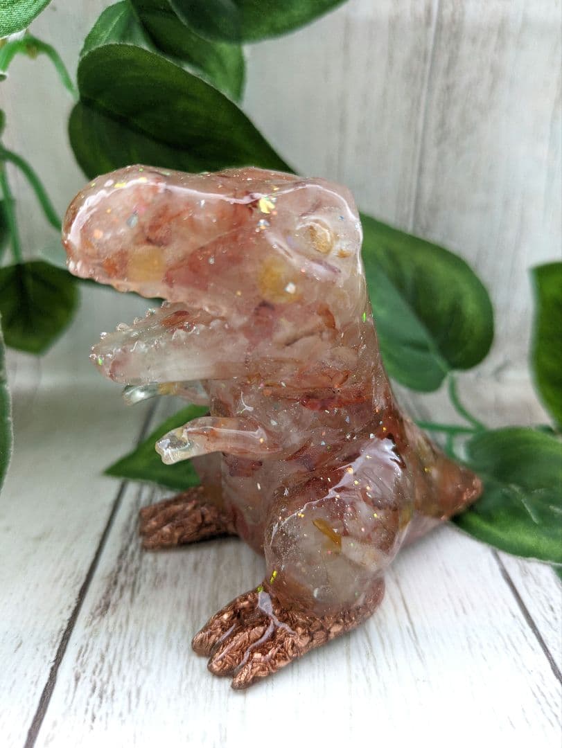 【ぴか】レインボーオーラ水晶のかめちゃん形オルゴナイト☆他３点