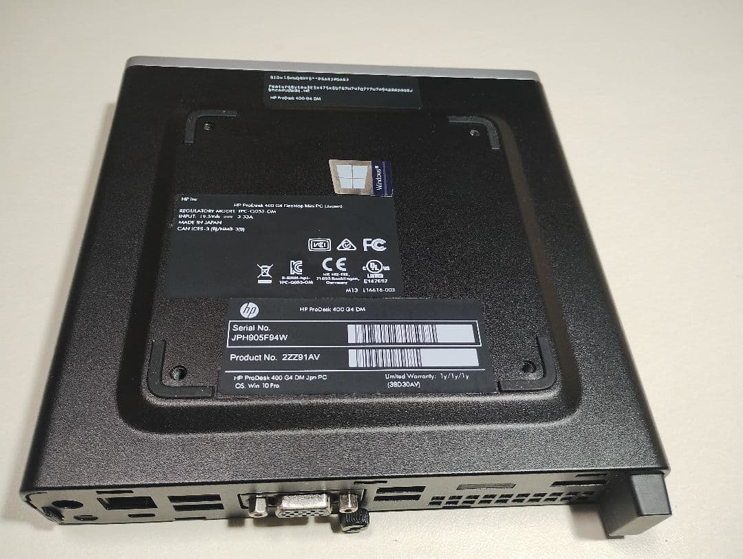 ジャンク品 ミニデスクトップPC HP ProDesk 400 G4 DM