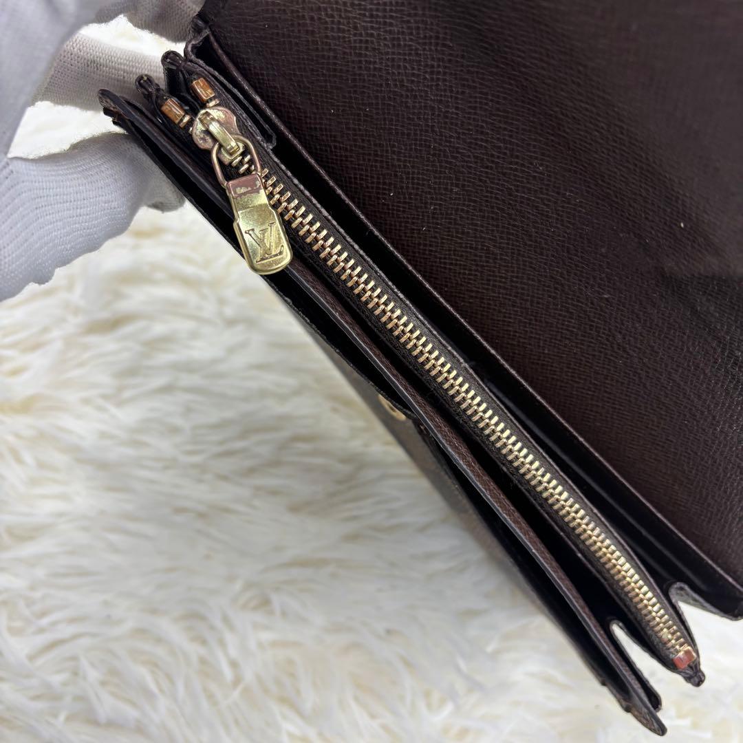 美品！ルイヴィトン 長財布 ダミエ エベヌポルトフォイユ サラ カード10枚収納