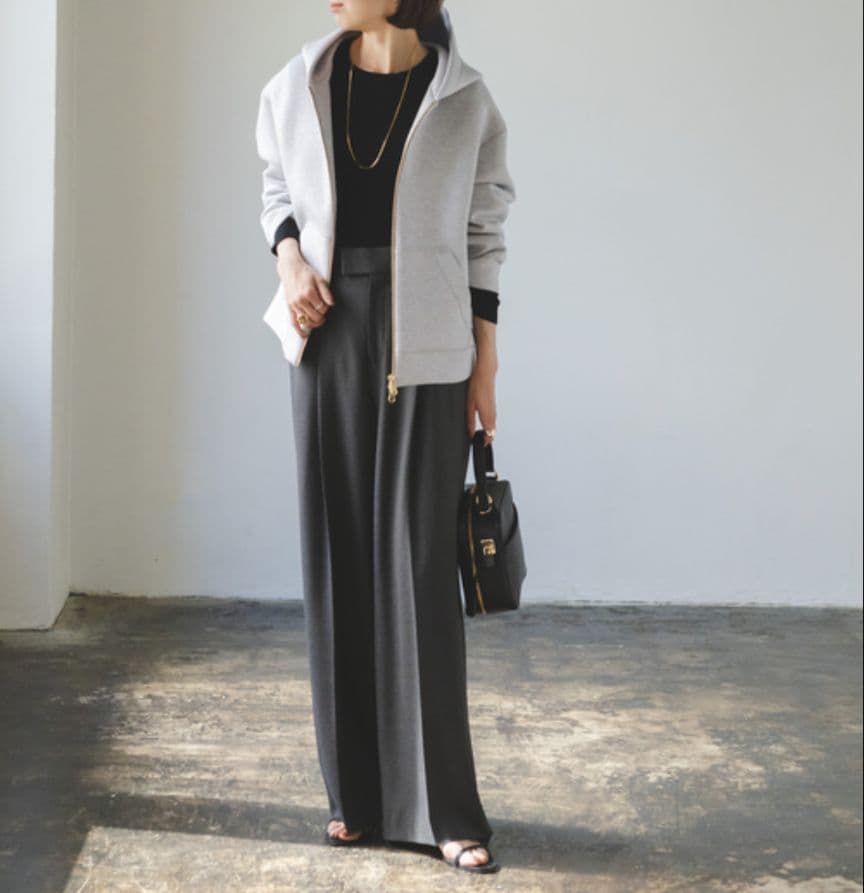 大人気　定価29,700円 ノーブル　ダンボールニットフーデットパーカー　グレー