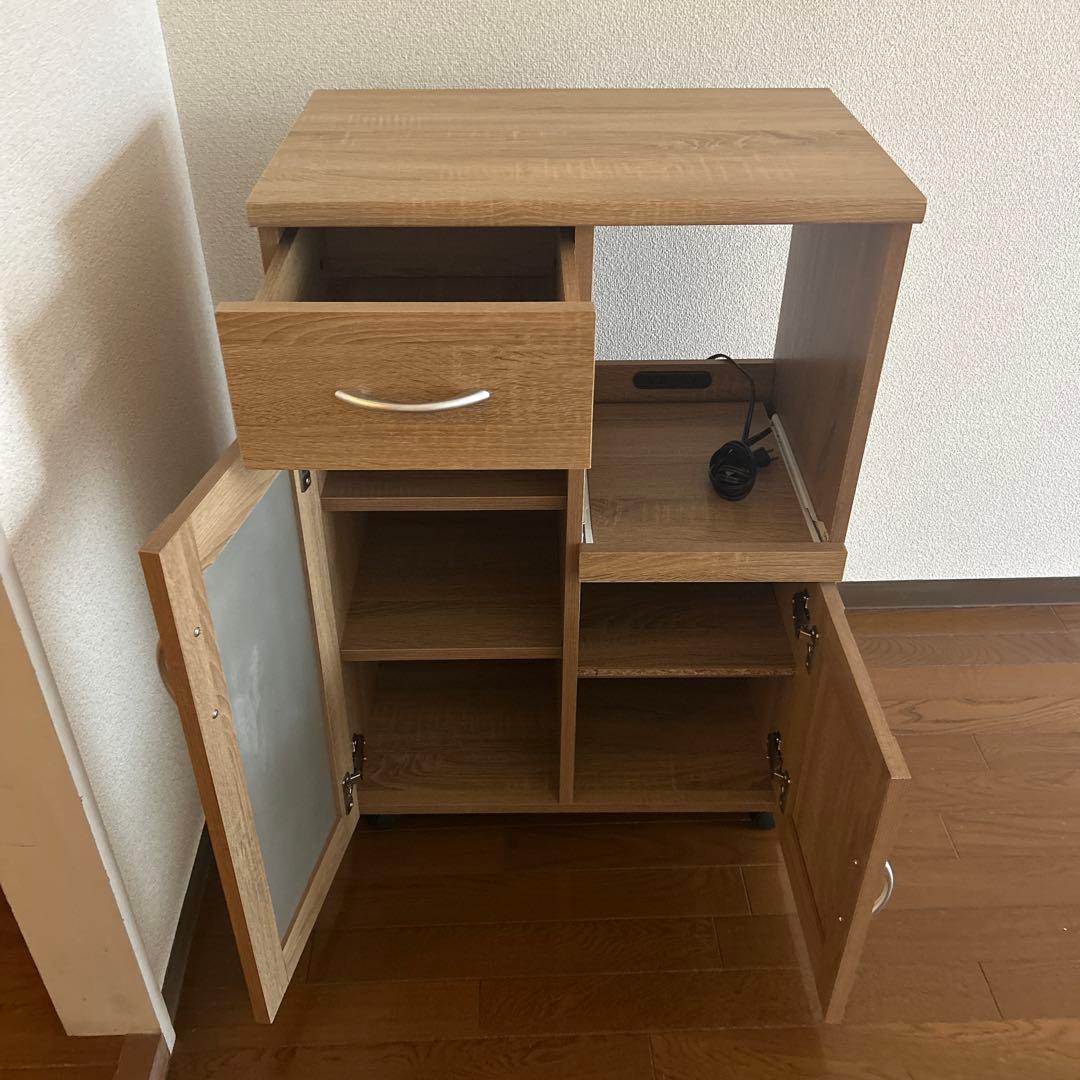 【とと】不二貿易　キッチンカウンター　キッチン収納　食器棚　ナチュラル