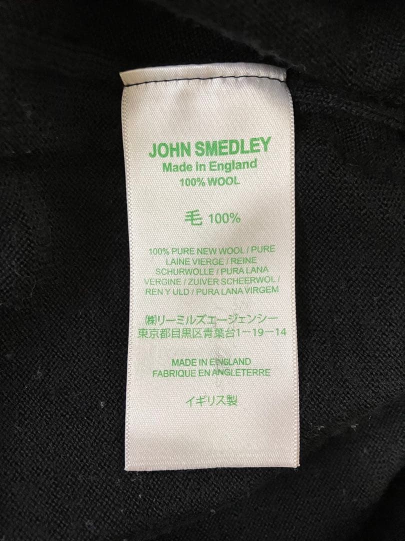 美品 JOHN SMEDLEY ネイビー クルーネックセーター Mサイズ