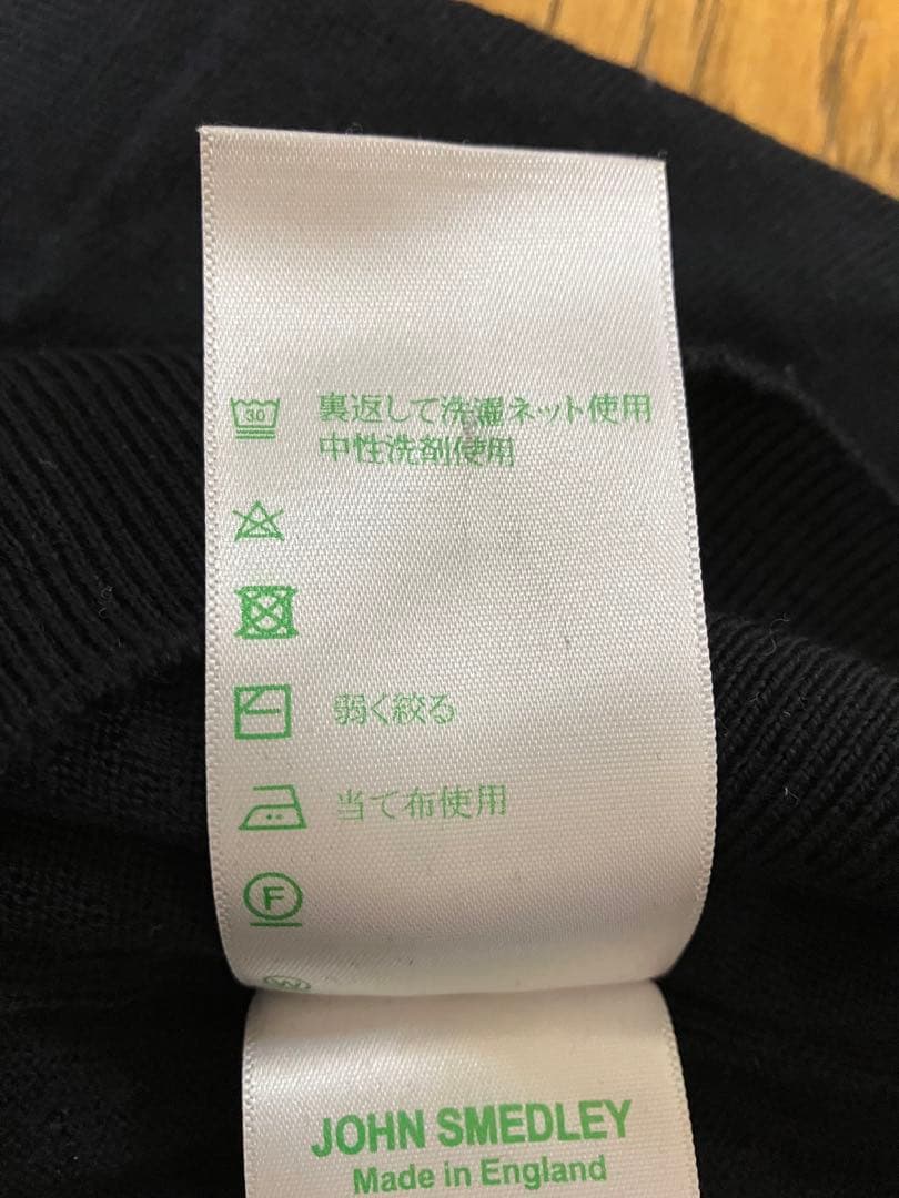 美品 JOHN SMEDLEY ネイビー クルーネックセーター Mサイズ