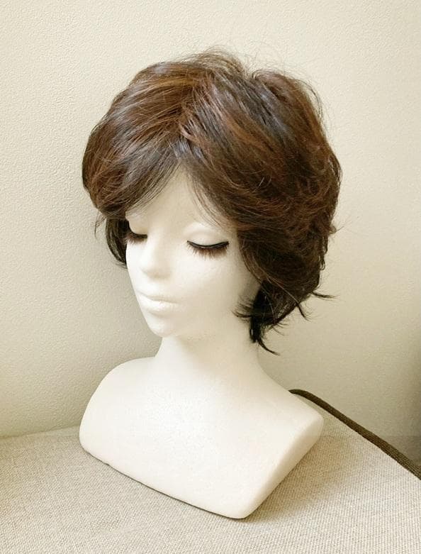 うらら　マリブ　メッシュレイヤーショート　ダークブラウンMIX