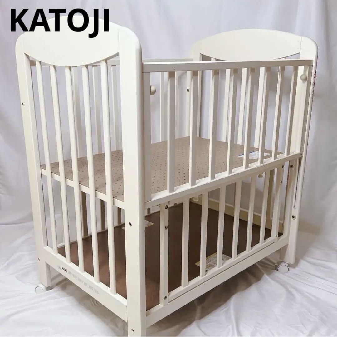 ☆除菌清掃済☆ KATOJI カトージ　ミニタチベッド　ハイシート　プチバニラ
