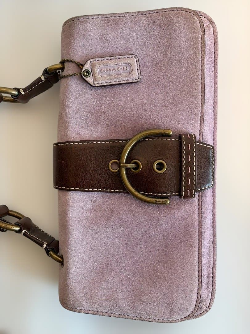 コーチ　スウェード ワンショルダーバッグ シグネチャー　9663