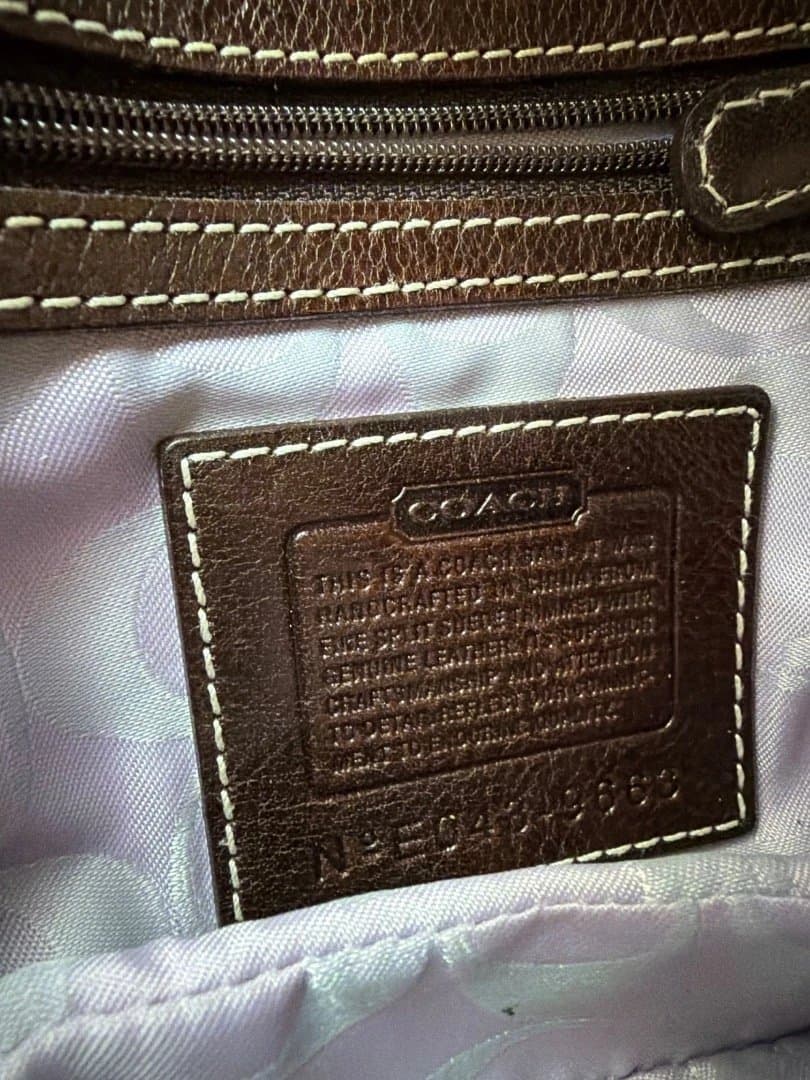 コーチ　スウェード ワンショルダーバッグ シグネチャー　9663