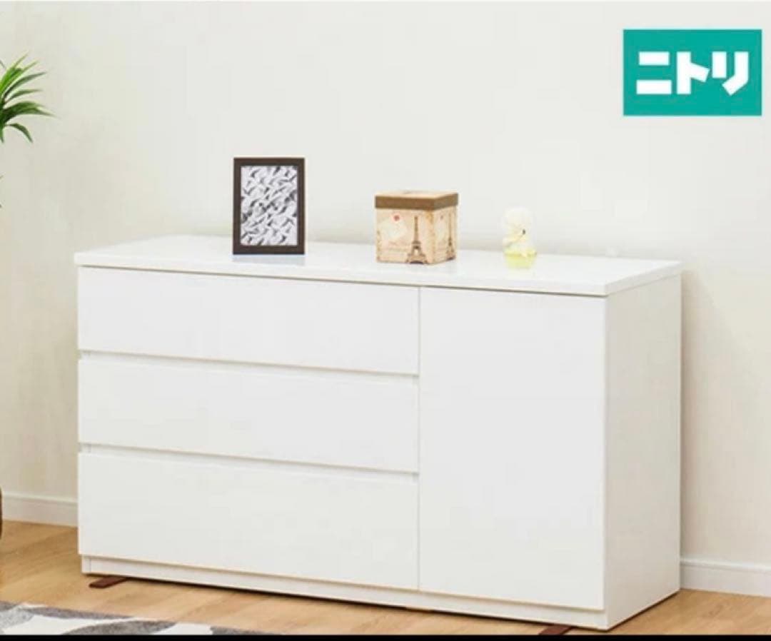 ニトリ タンス　ホワイト　(都内直接引き取りの場合は送料分値下げ可能)