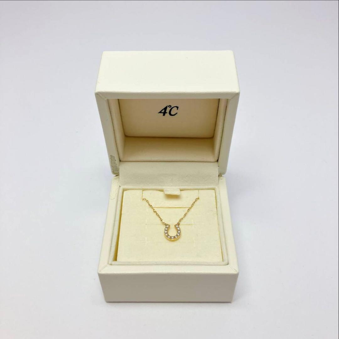 2346-1○ 4°C ホースシュー型 K10 ゴールドネックレス