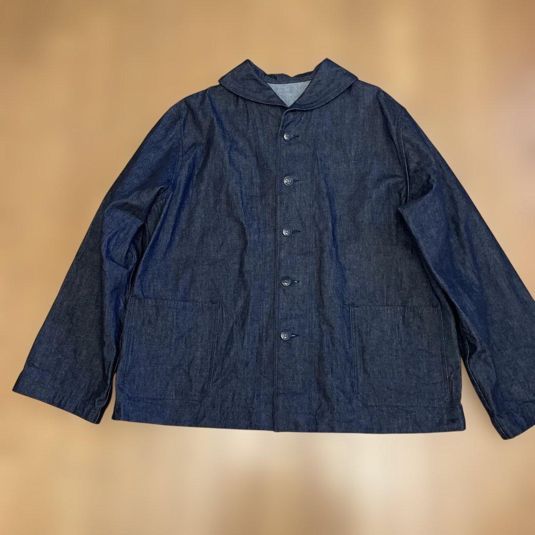ジャケット・アウター US NAVY Shawl Collar Denim Jacket (44)