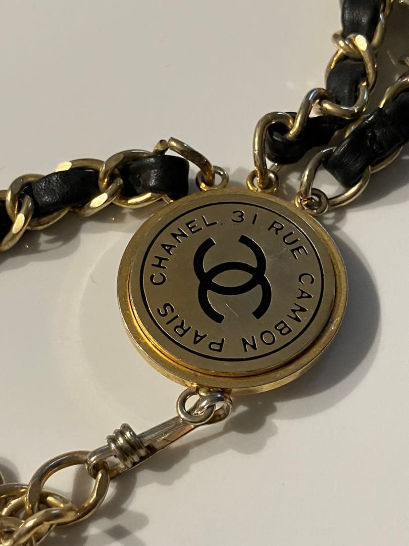 CHANEL シャネル チェーンベルト 3連 モチーフ ヴィンテージ