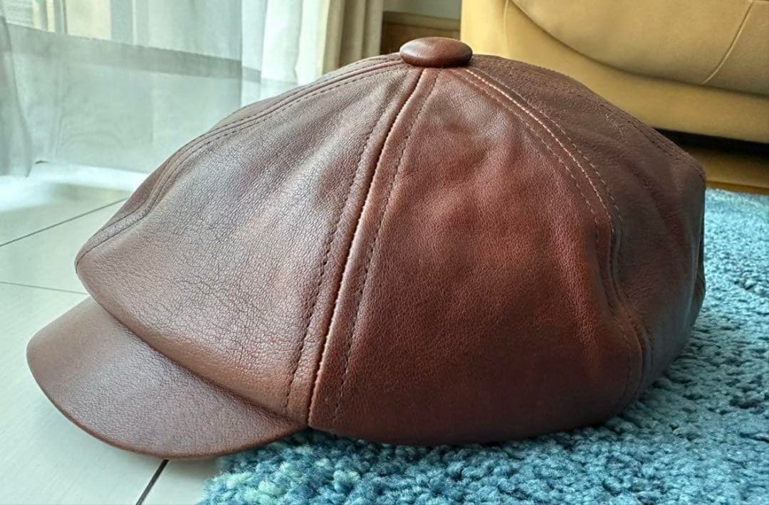 dapper's ホースハイド ブラウンレザー キャスケット Lサイズ