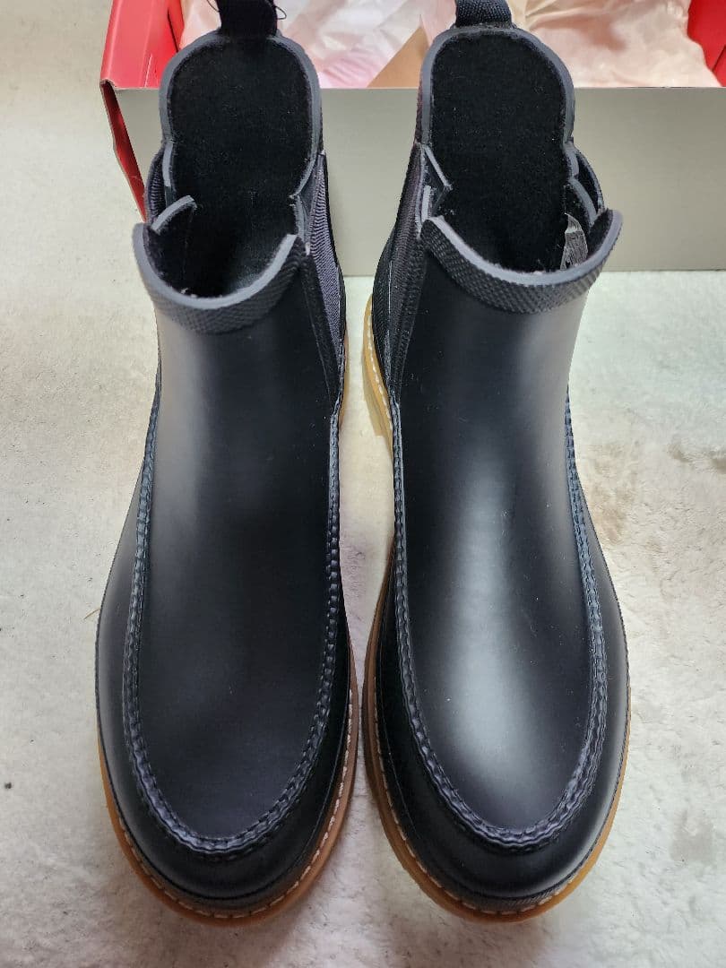 HUNTER ブラック チェルシーブーツ