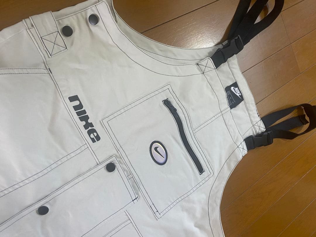 「美品」　NIKE オーバーオール　クリーム色　貴重サイズ　XL オールシーズン
