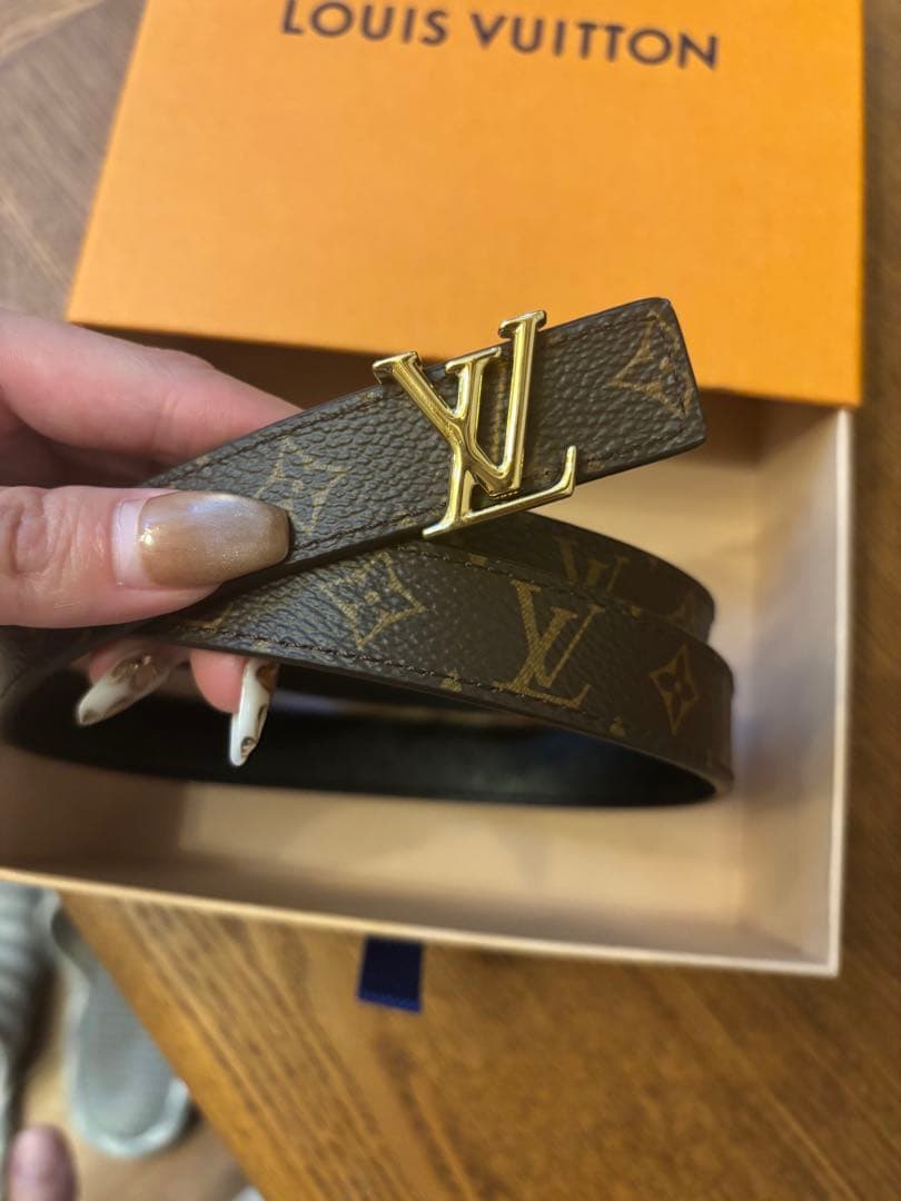 二ちゃん！Louis Vuitton ブラウンレザーベルト 85cm 箱付