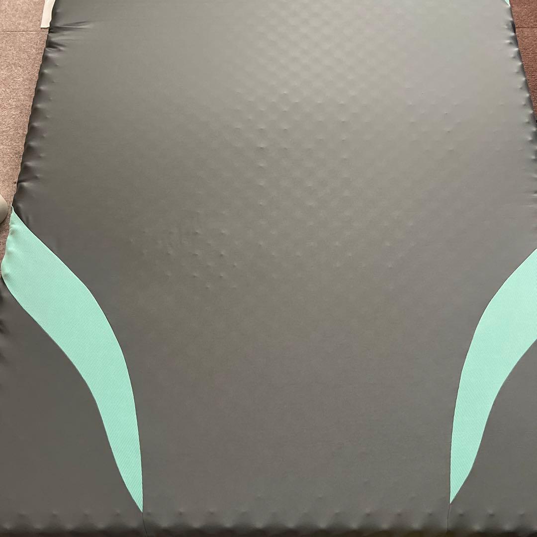 ダブルサイズ エアーマットレス グレー×ミント　数回使用