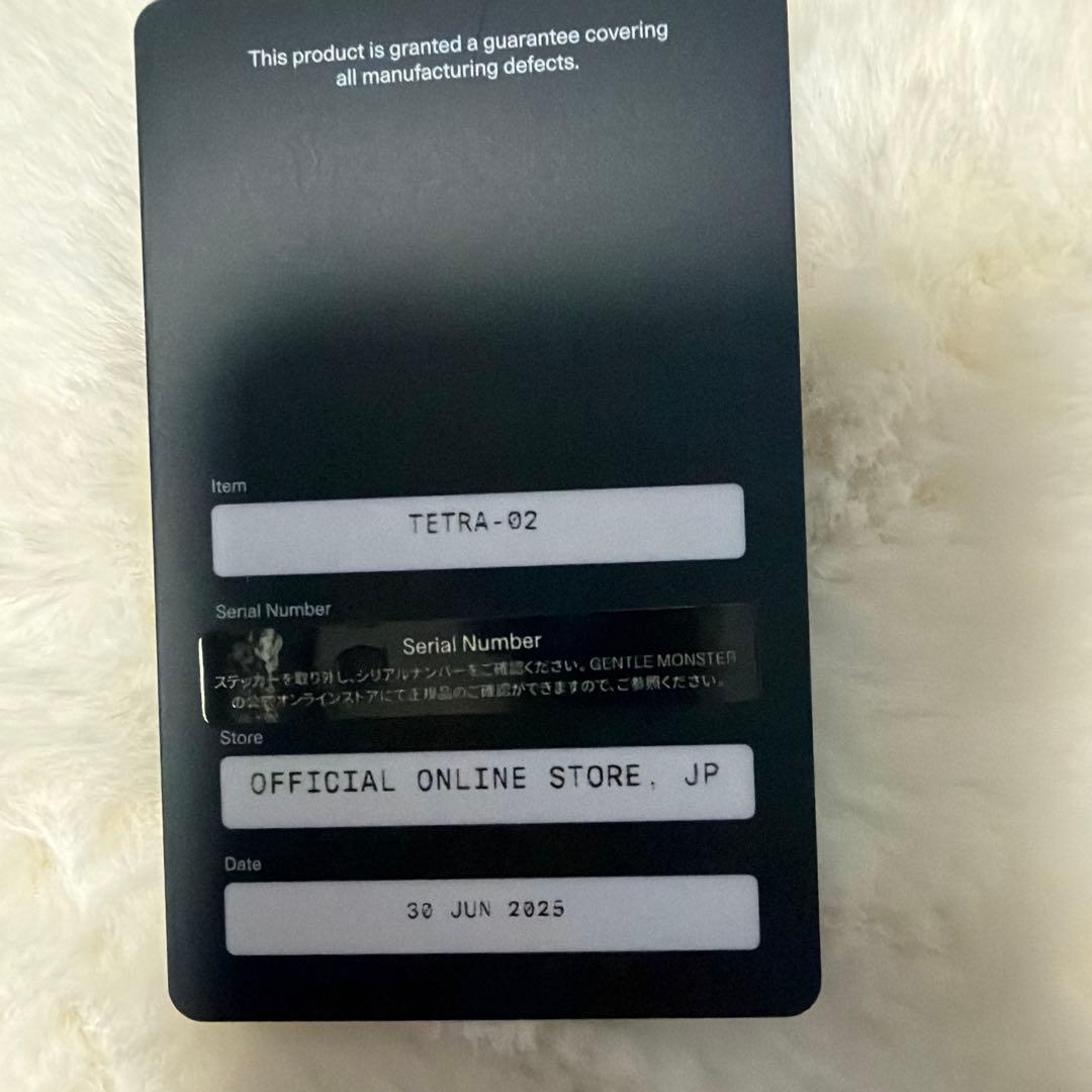 GENTLE MONSTER TETRA02クリアレンズ