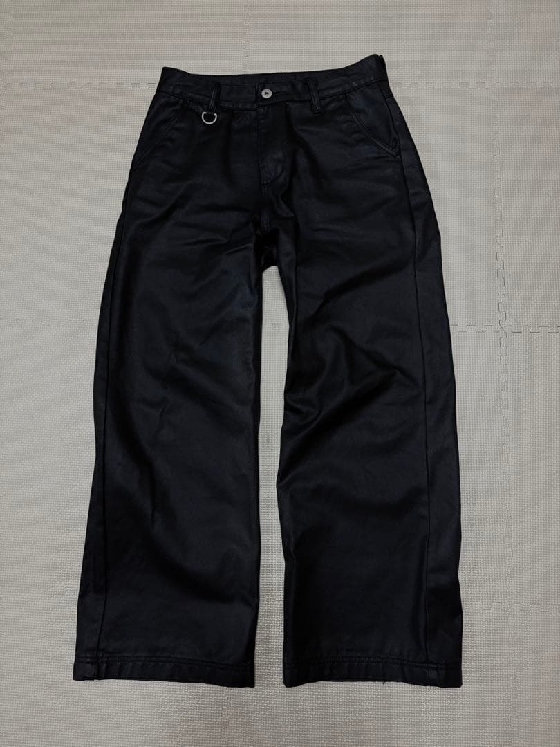 パンツ Asapmode Stacked Oil Coating Loose Pants