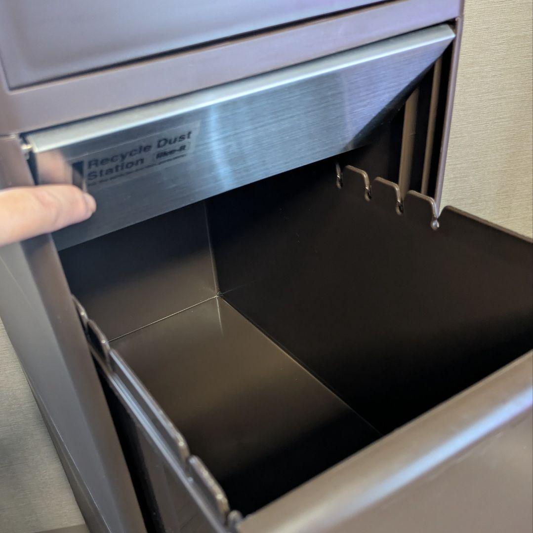 【美品】ゴミ箱 分別スイングステーションワイド 4段 ナチュラル・ブラウン