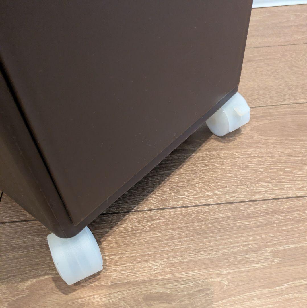 【美品】ゴミ箱 分別スイングステーションワイド 4段 ナチュラル・ブラウン