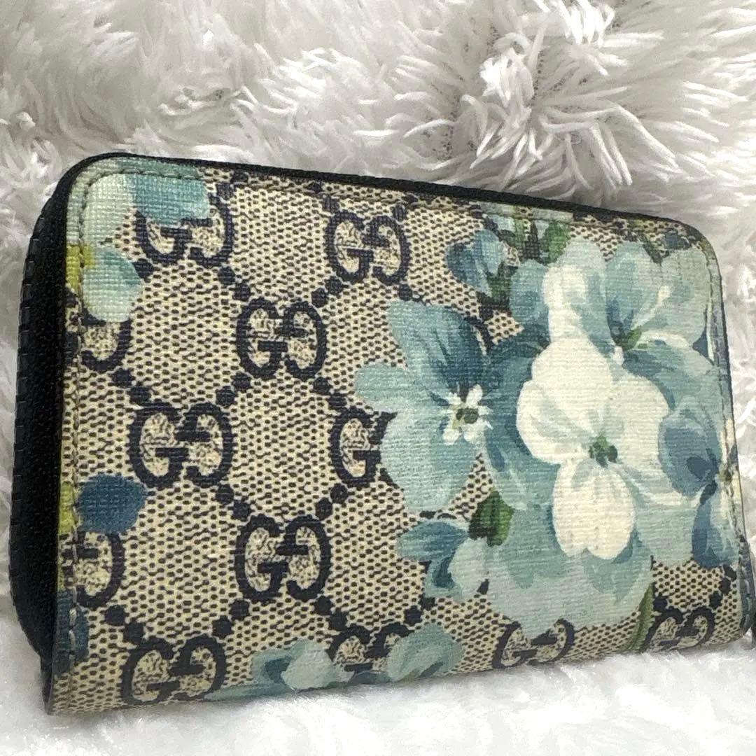 【極美品✨希少廃盤】グッチ ブルームス　GGスプリーム コンパクトウォレット