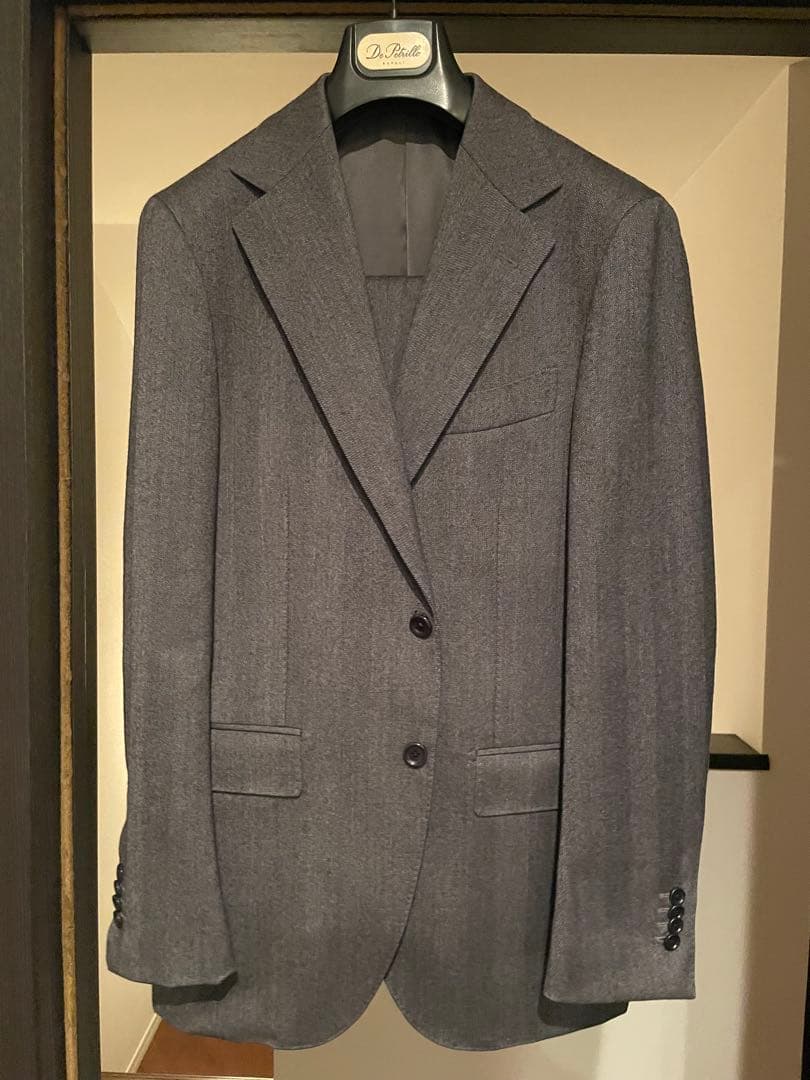 ビームスエフ / SAVILE CLIFFORD ヘリンボーン スーツ48