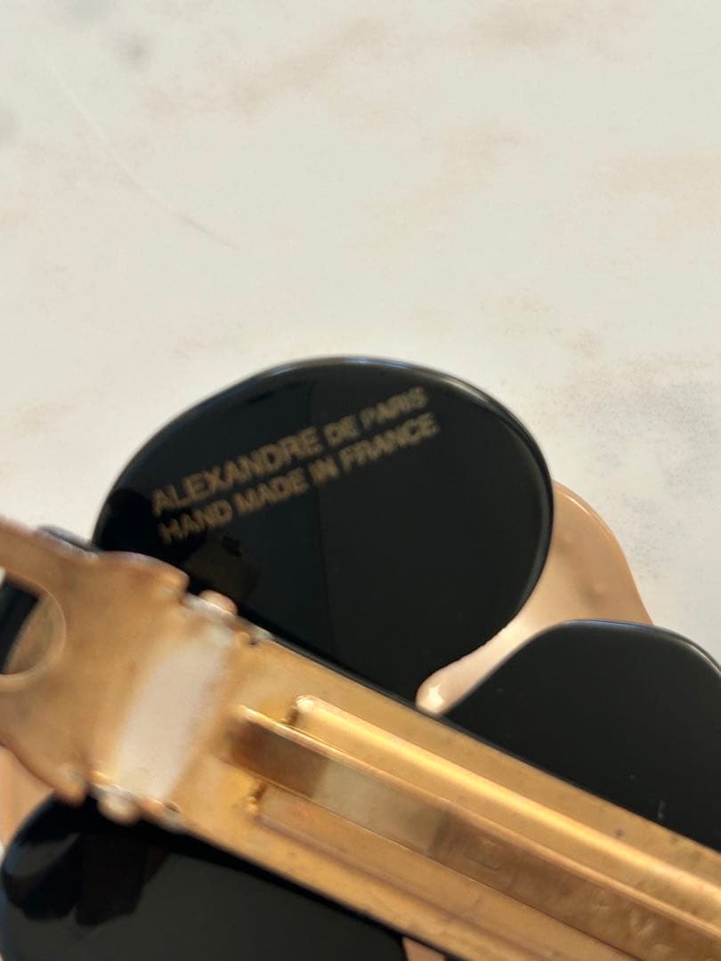 アレクサンドルドゥパリ　双子　カメリア　バレッタ　美品