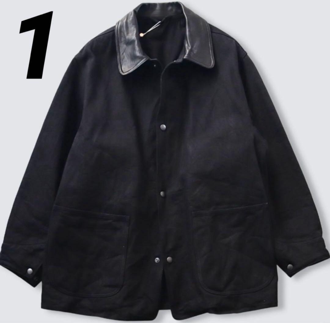 ジャケット・アウター COMOLI DENIM LEATHER WORK JACKET