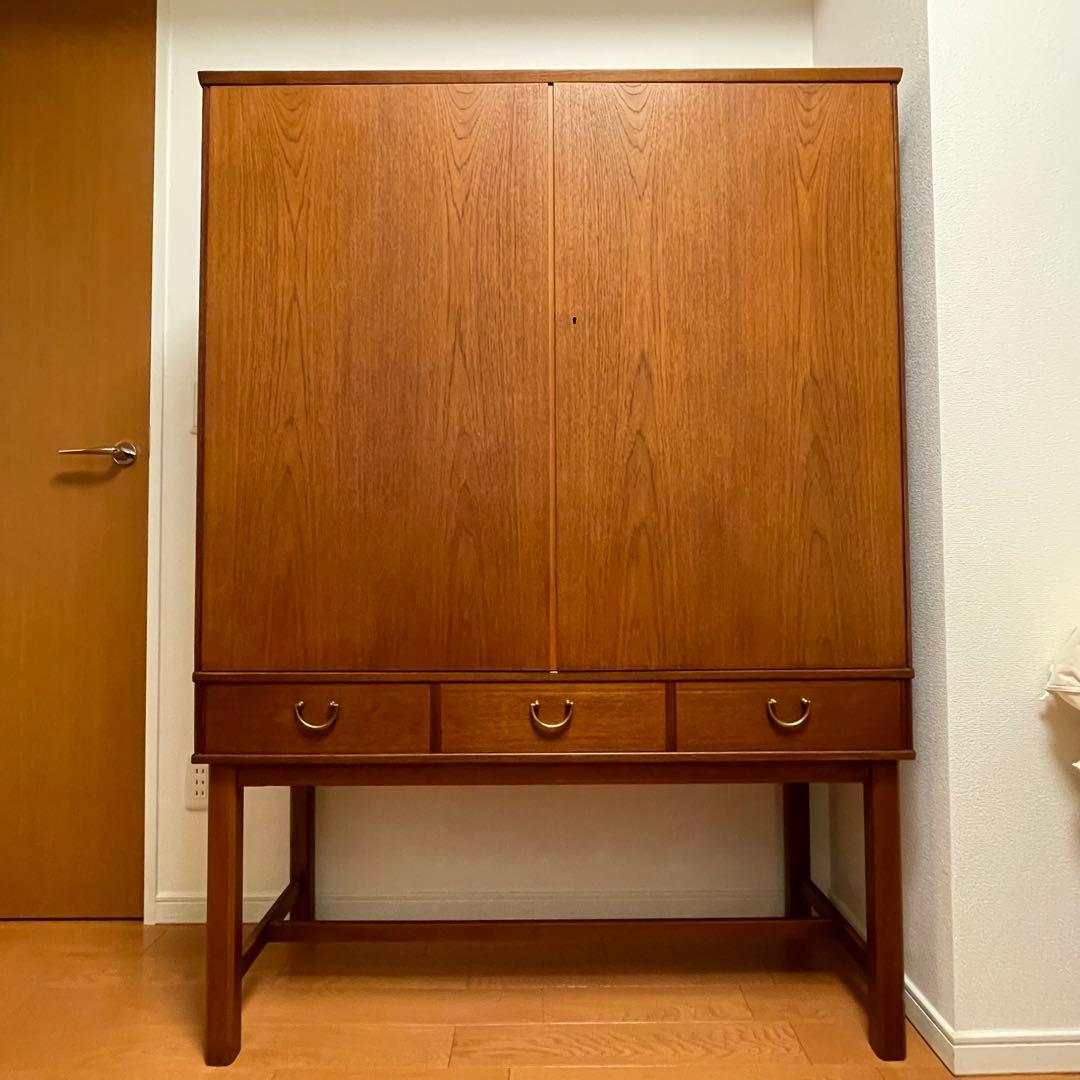 北欧ヴィンテージキャビネット チーク×ビーチ