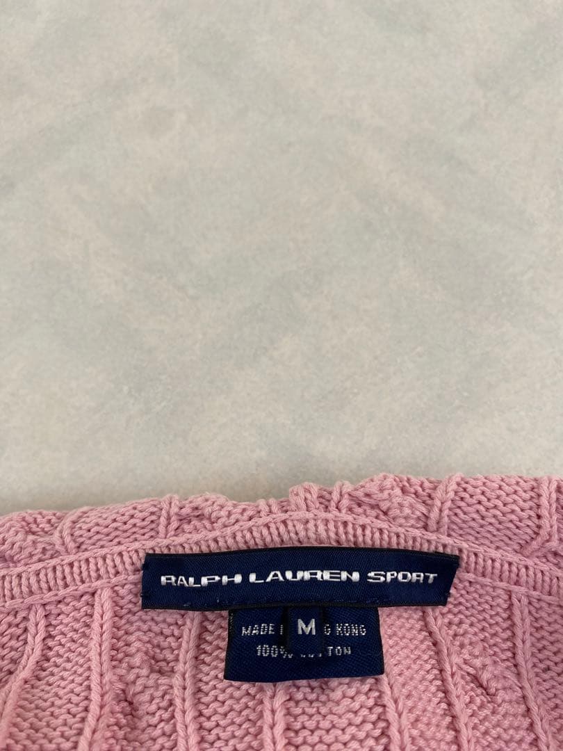 RALPH LAUREN SPORT ケーブルニット パーカー M レディース