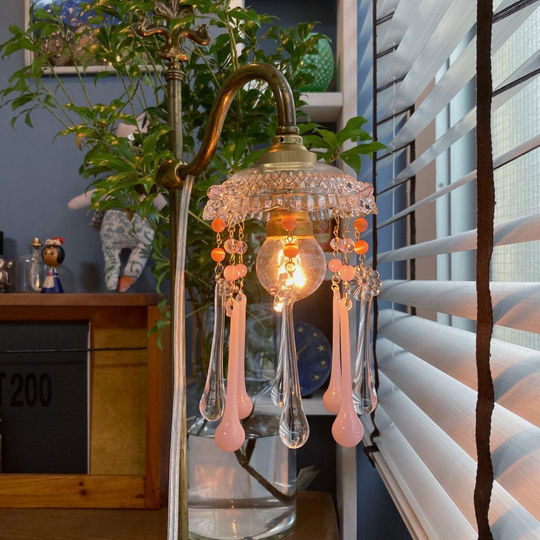 シャンデリア　オパールセント　フランス　アンティーク　1920年