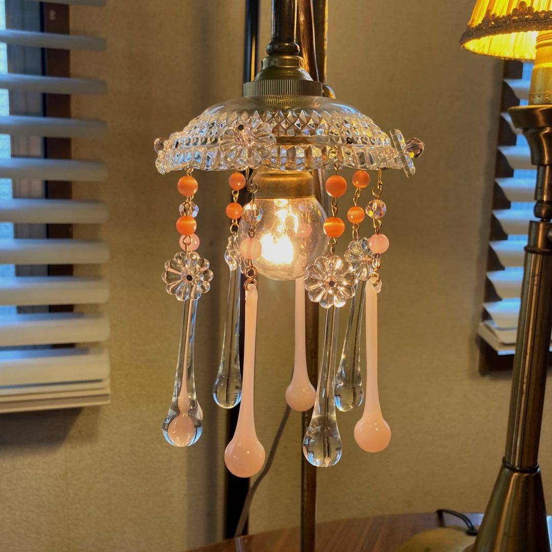 シャンデリア　オパールセント　フランス　アンティーク　1920年