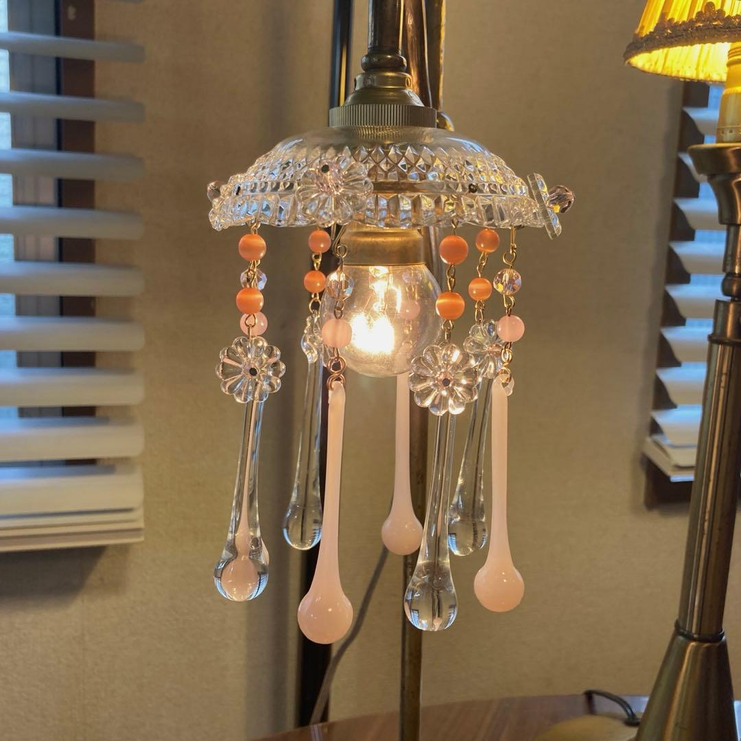 シャンデリア　オパールセント　フランス　アンティーク　1920年