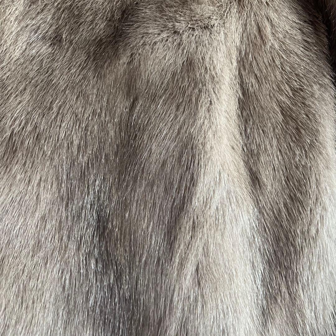 美品✨サガミンク 銀タグ 毛皮 リアルファー ファーコート 大きいサイズ 13号