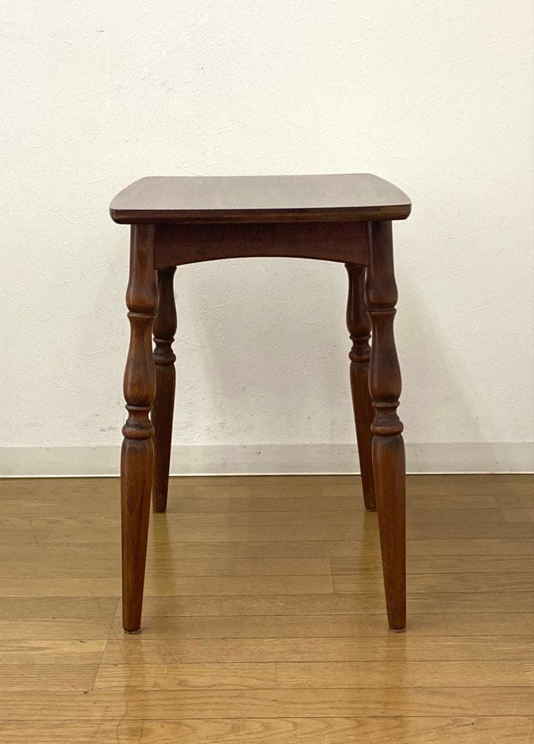 レトロ アンティーク オールドキツツキ 飛騨産業 デコラトップ サイド テーブル