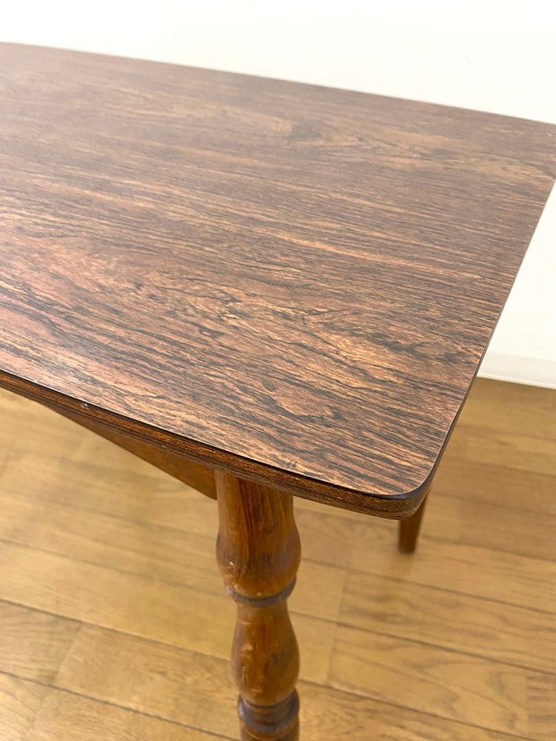 レトロ アンティーク オールドキツツキ 飛騨産業 デコラトップ サイド テーブル