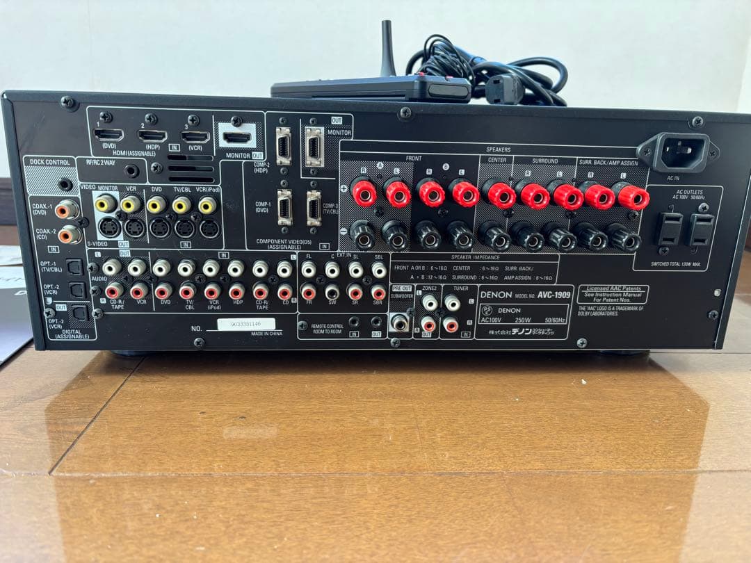 DENON Multi Zone AVアンプ　　AVC-1909