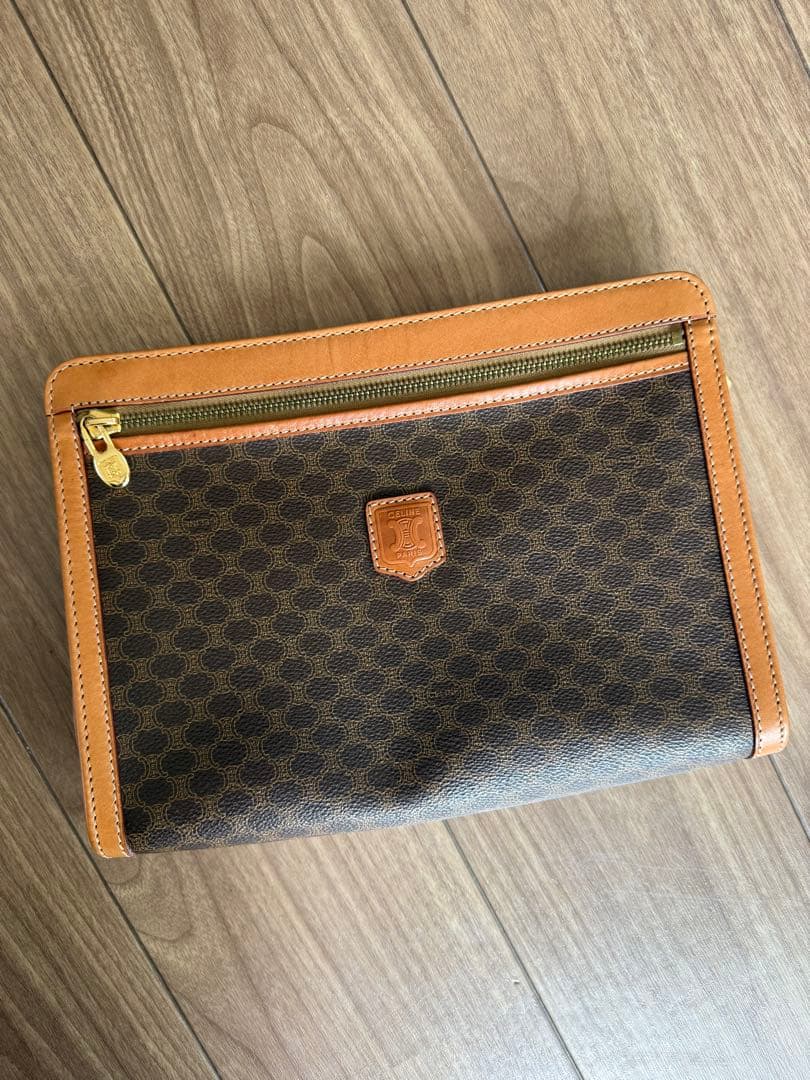 VINTAGE CELINE セリーヌ マカダム クラッチバッグ PVCレザー