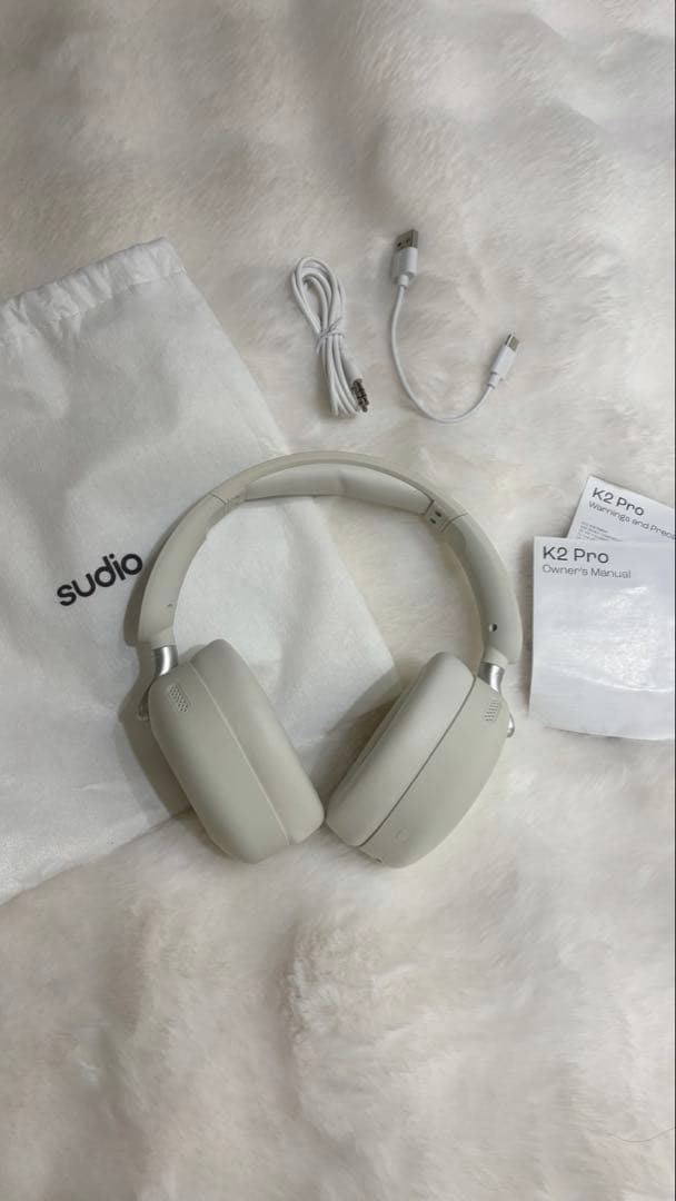 sudio K2 Pro ワイヤレスヘッドホン ホワイト