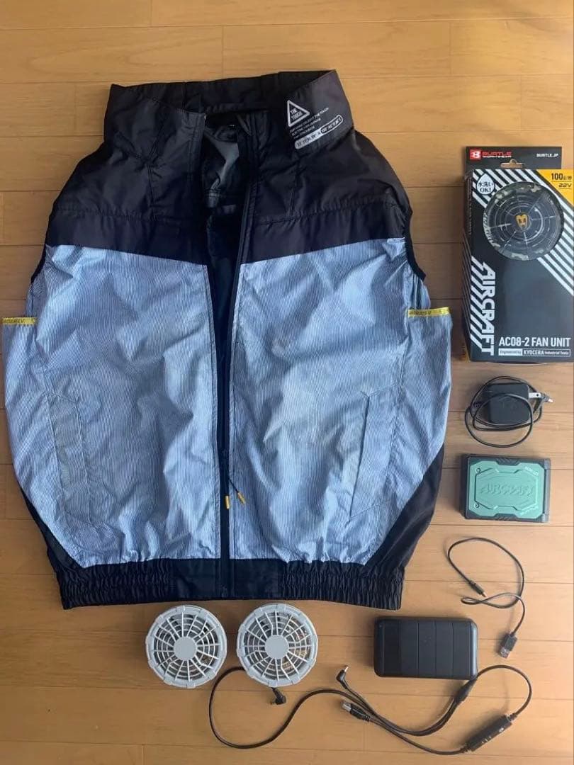 バートル22V 2FAN空調服フルセット２０２４モデル他無名ファン&バッテリー付
