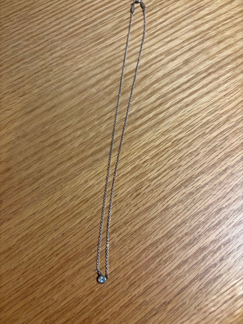 tiffany カラー バイ ザ ヤード アクアマリン ペンダント シルバー