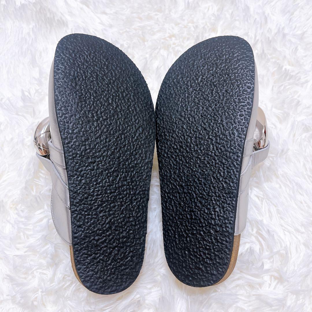 [美品]JW ANDERSON チェーンバックレスレザーローファー 36