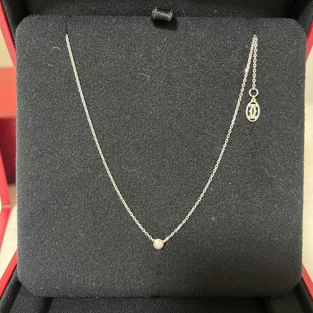 【極美品】カルティエ ダムール ネックレス ホワイトゴールド XS