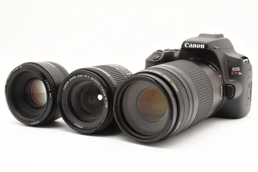 CANON EOS Kiss X10標準&望遠&単焦点トリプルレンズセット