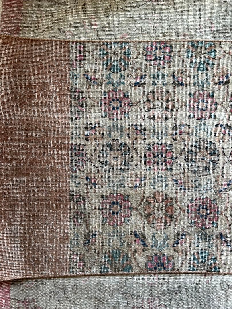 レア柄　flower ヴィンテージ トルコラグ　トルコラグ　69×192m